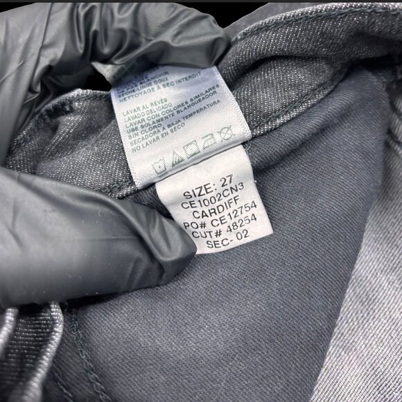 *EUC* Current/Elliott Skinny Denim | 27 | Black Rinse / Distressed "Cardiff" - Picture 4 of 8